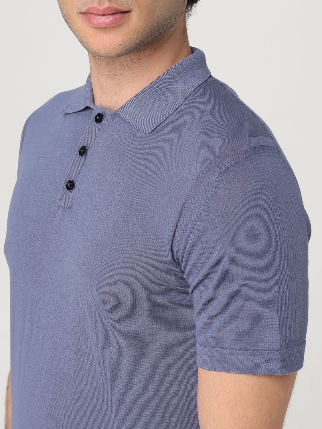 Polo Shirt Men color Grey