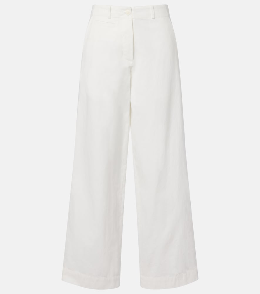 Fadry cotton gabardine wide-leg pants