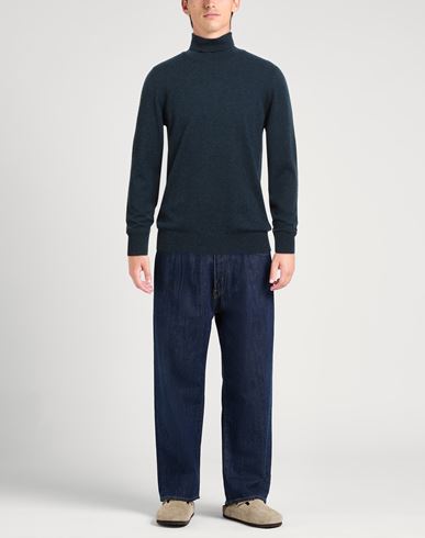Man Turtleneck Deep teal Size 40 Virgin Wool, Viscose, Cashmere