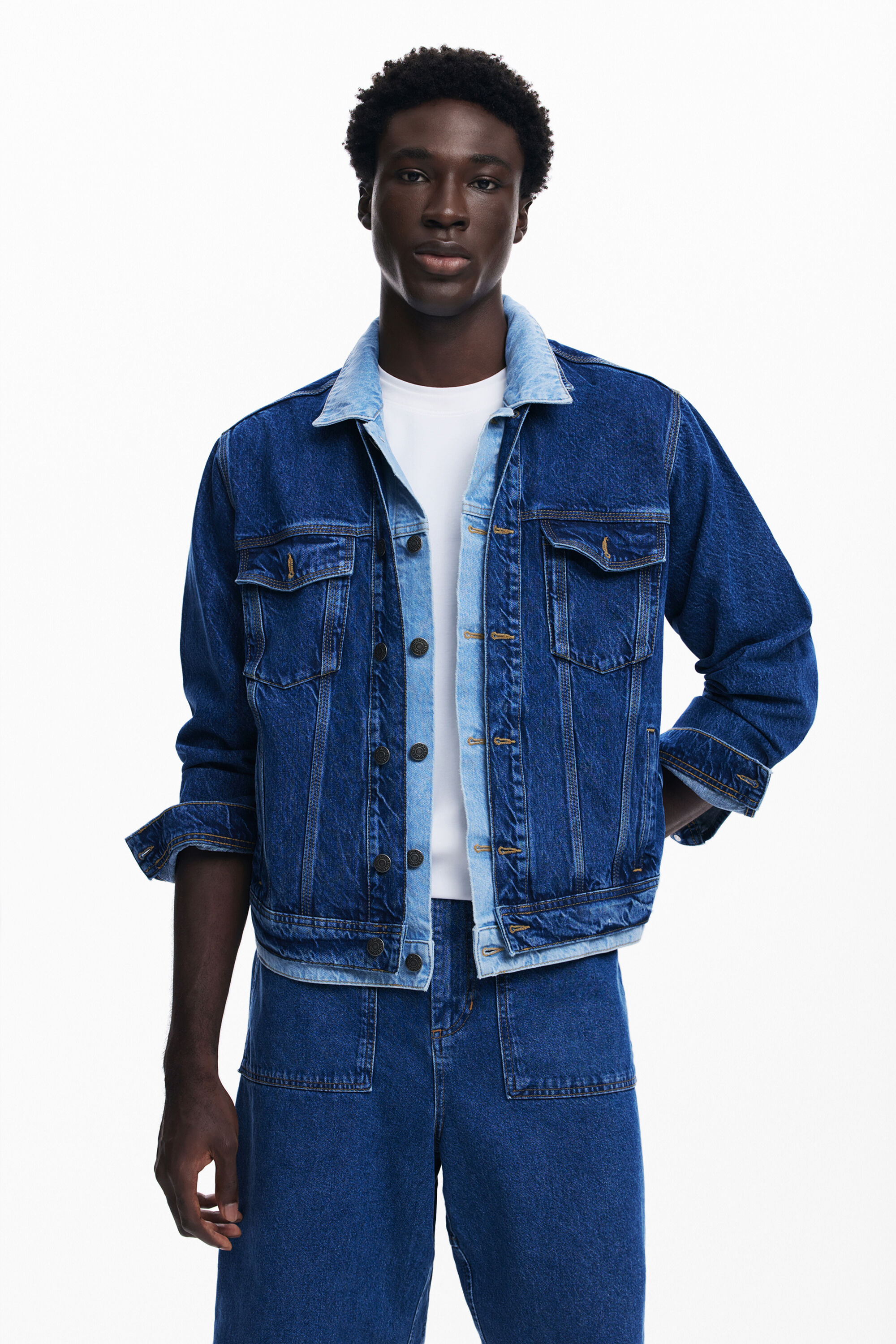 Patchwork denim jacket