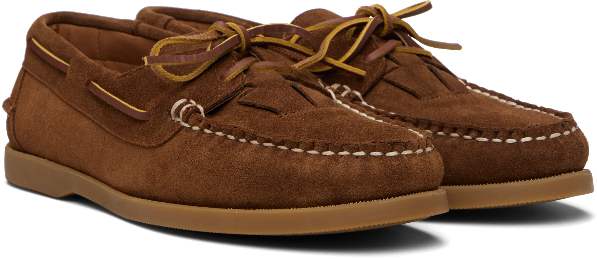 Tan Saler Nautic Suede Boat Shoes