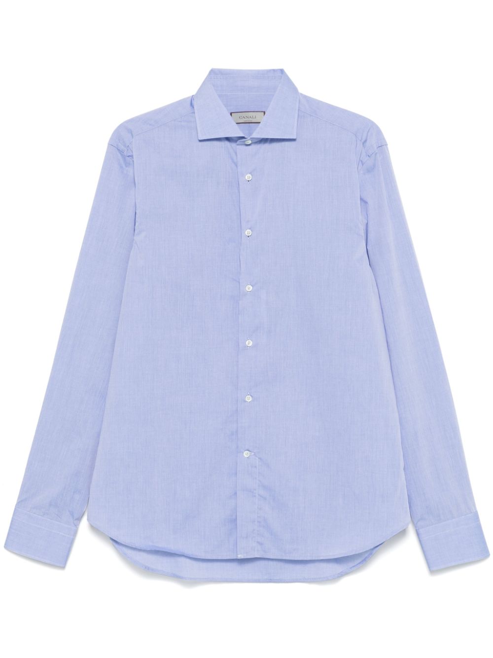 Mélange-effect shirt - Blue