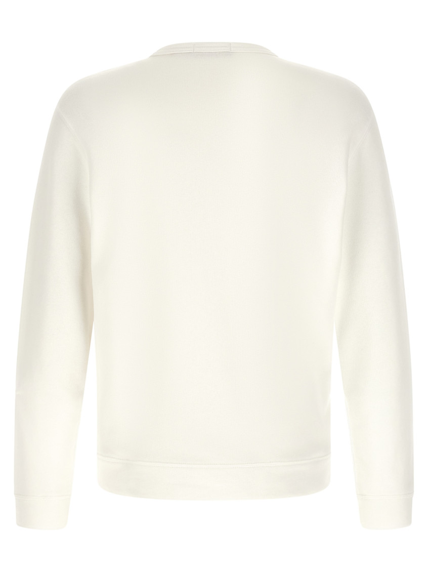 White Loopback Cotton Sweatshirt
