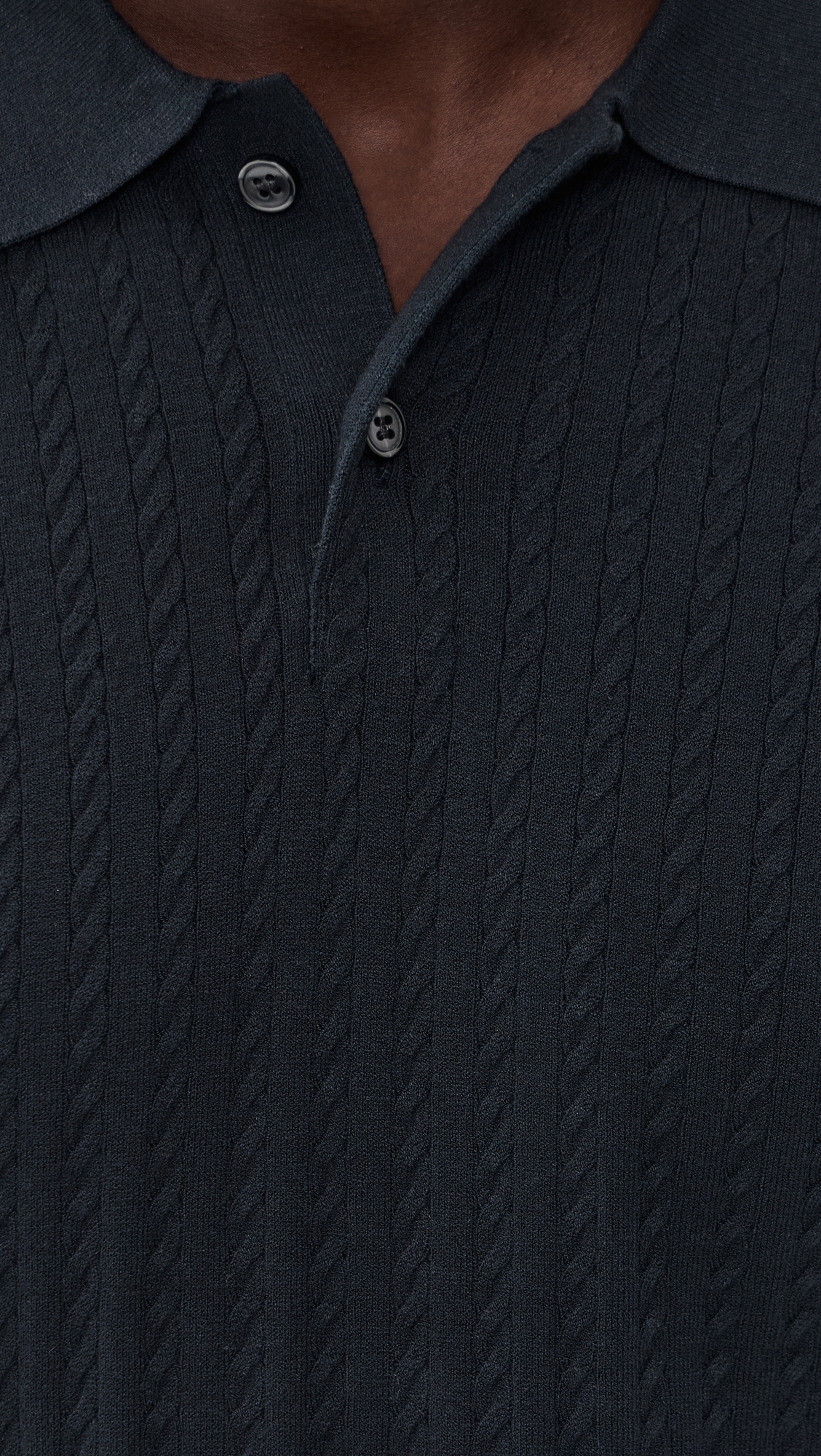 Short Sleeve Polo In Fine Bilen Dark Eclipse