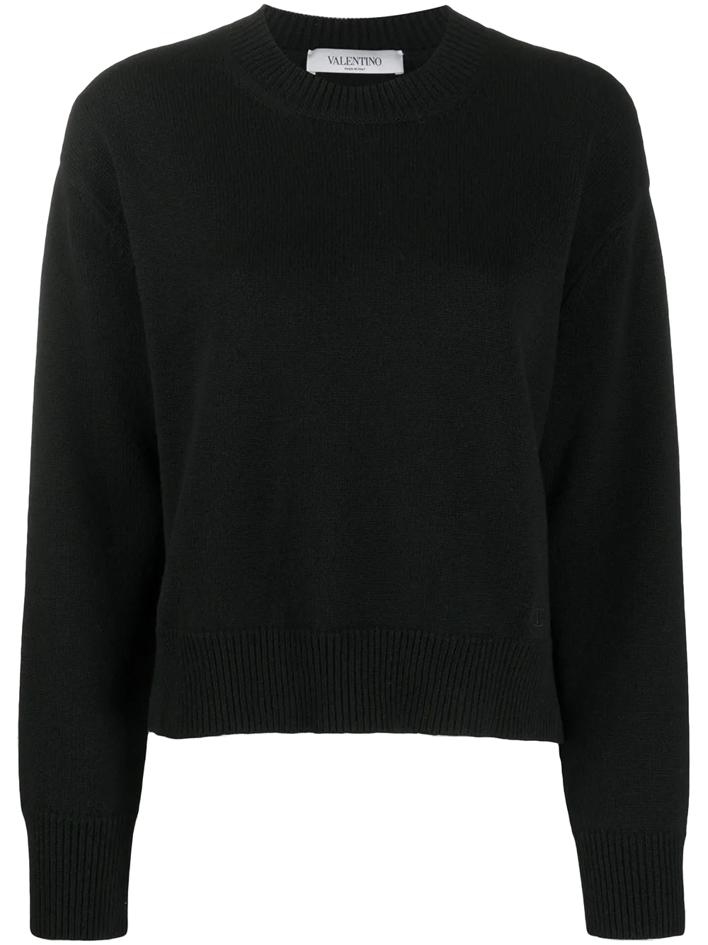 Cashmere Crew-Neck Sweater — Black