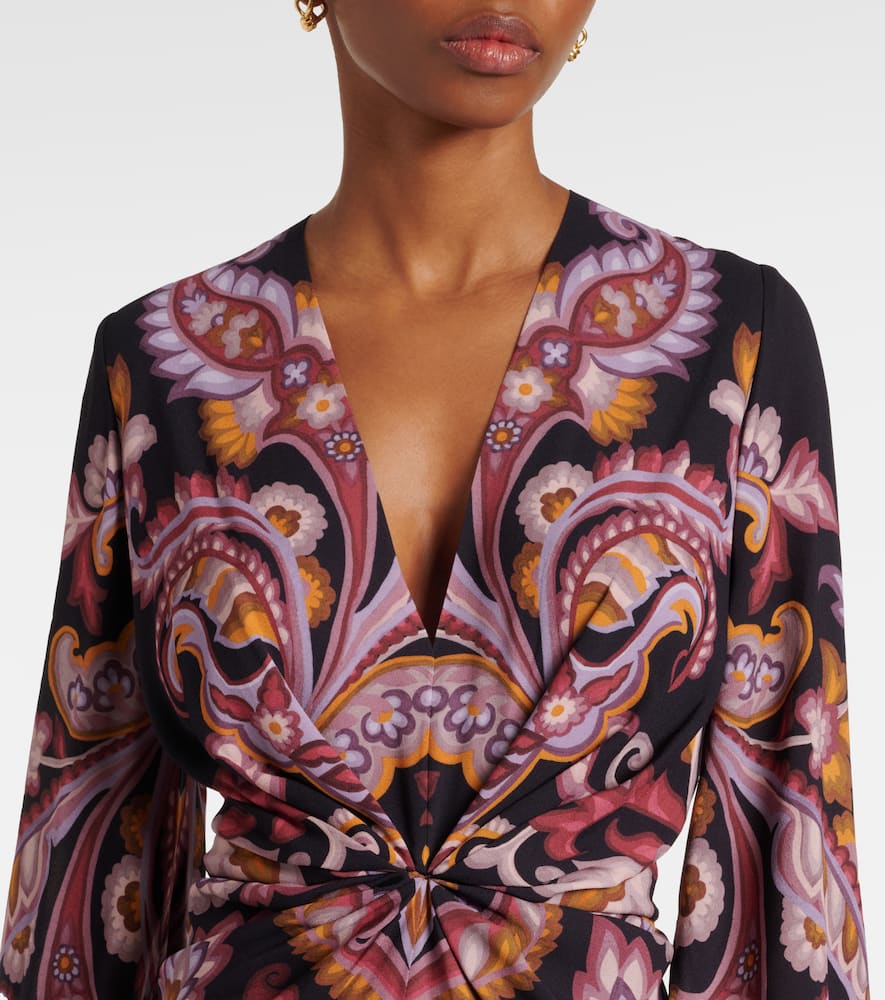 Paisley sablé maxi dress