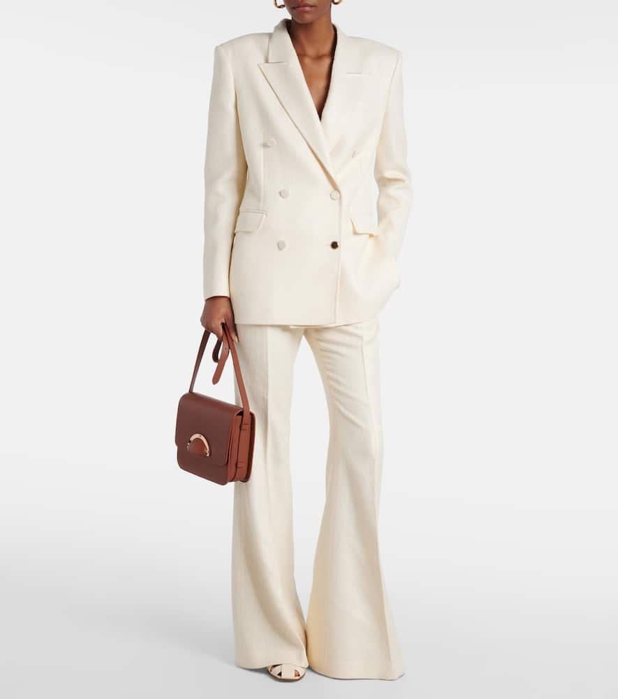Gavin double-breasted silk and wool blazer