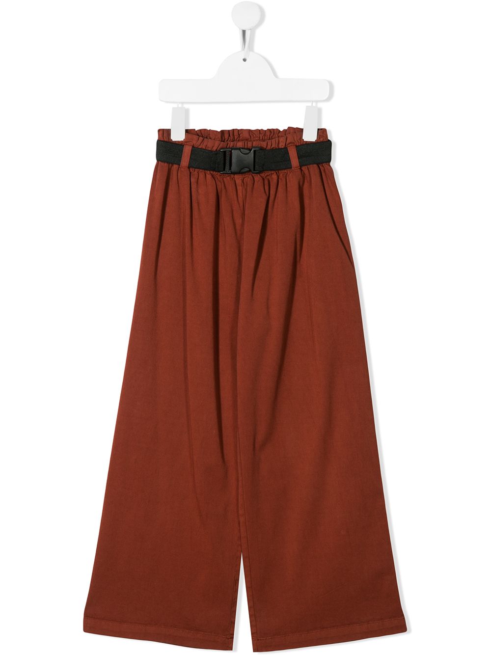 Loose-fit flared trousers - Brown