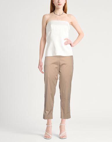 Caractère Woman Pants Sand Size 10 Cotton, Polyamide, Elastane