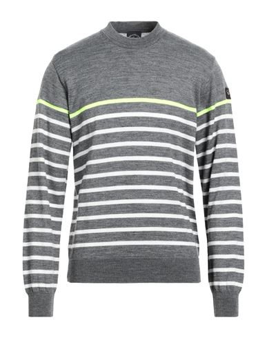 Man Sweater Grey Size L Virgin Wool, Acrylic, Polyester