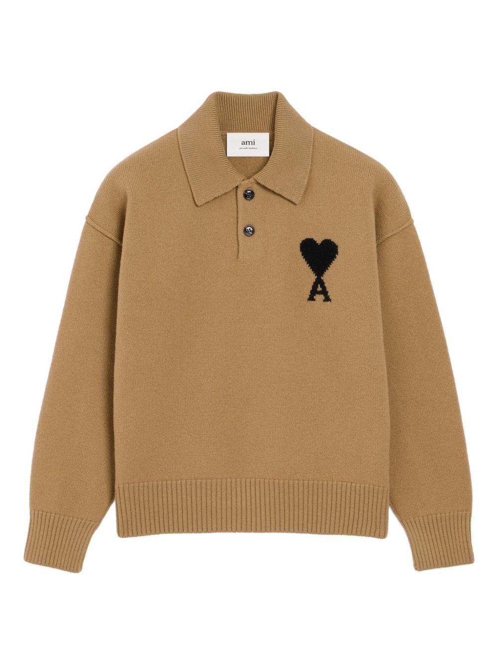 Ami de Coeur sweater - 288 CAMEL/BLACK