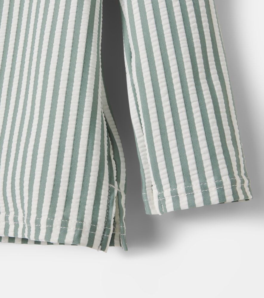 Noah striped seersucker rashguard top