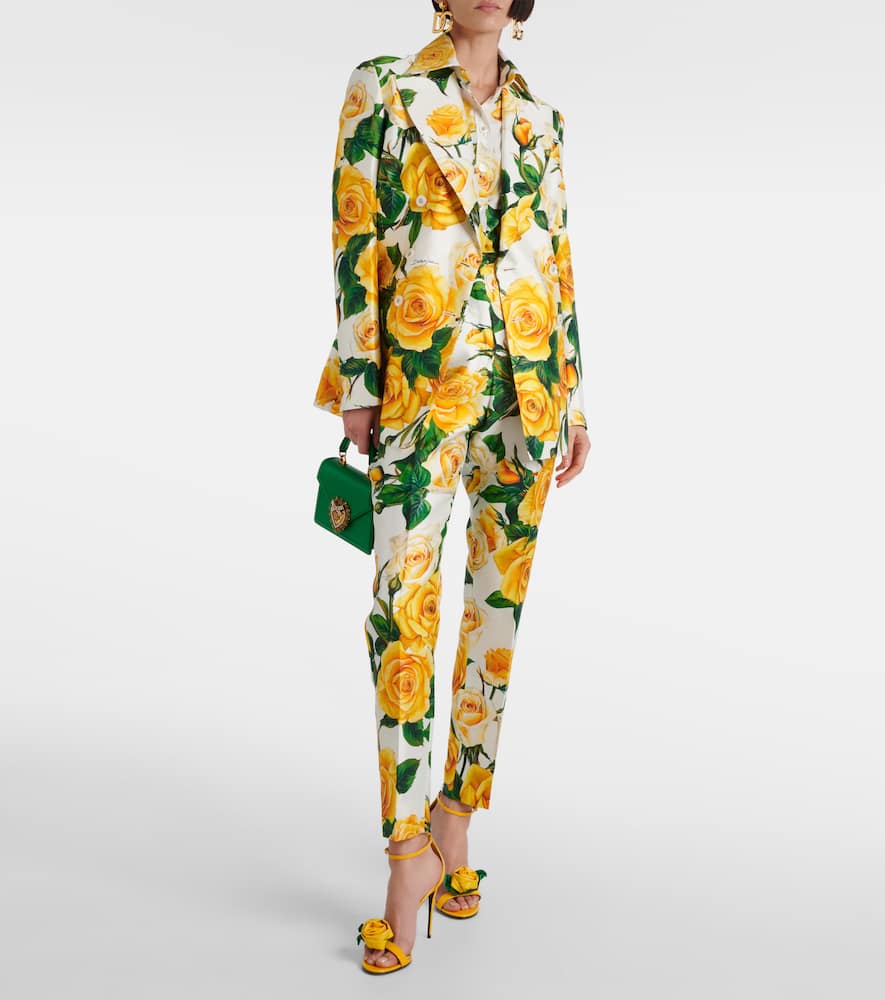 Turlington floral silk-blend jacket