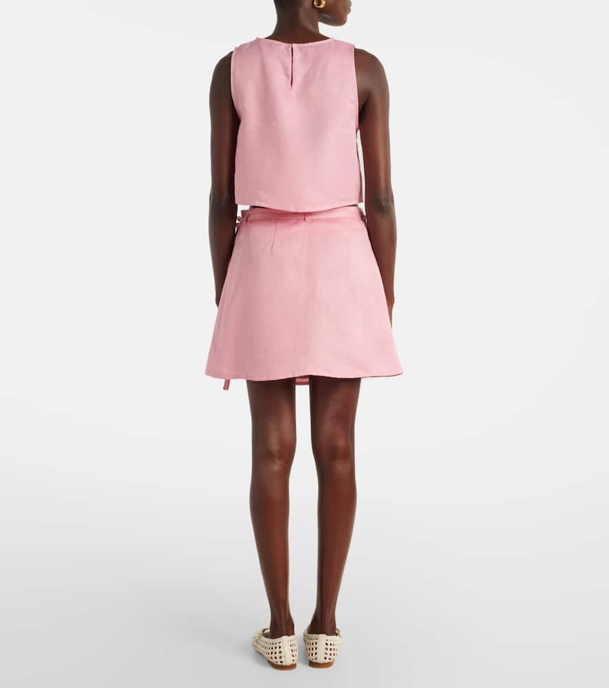 Positano linen miniskirt