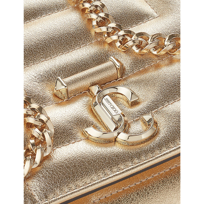Womens Gold/light Gold Avenue Leather Clutch bag 1SIZE