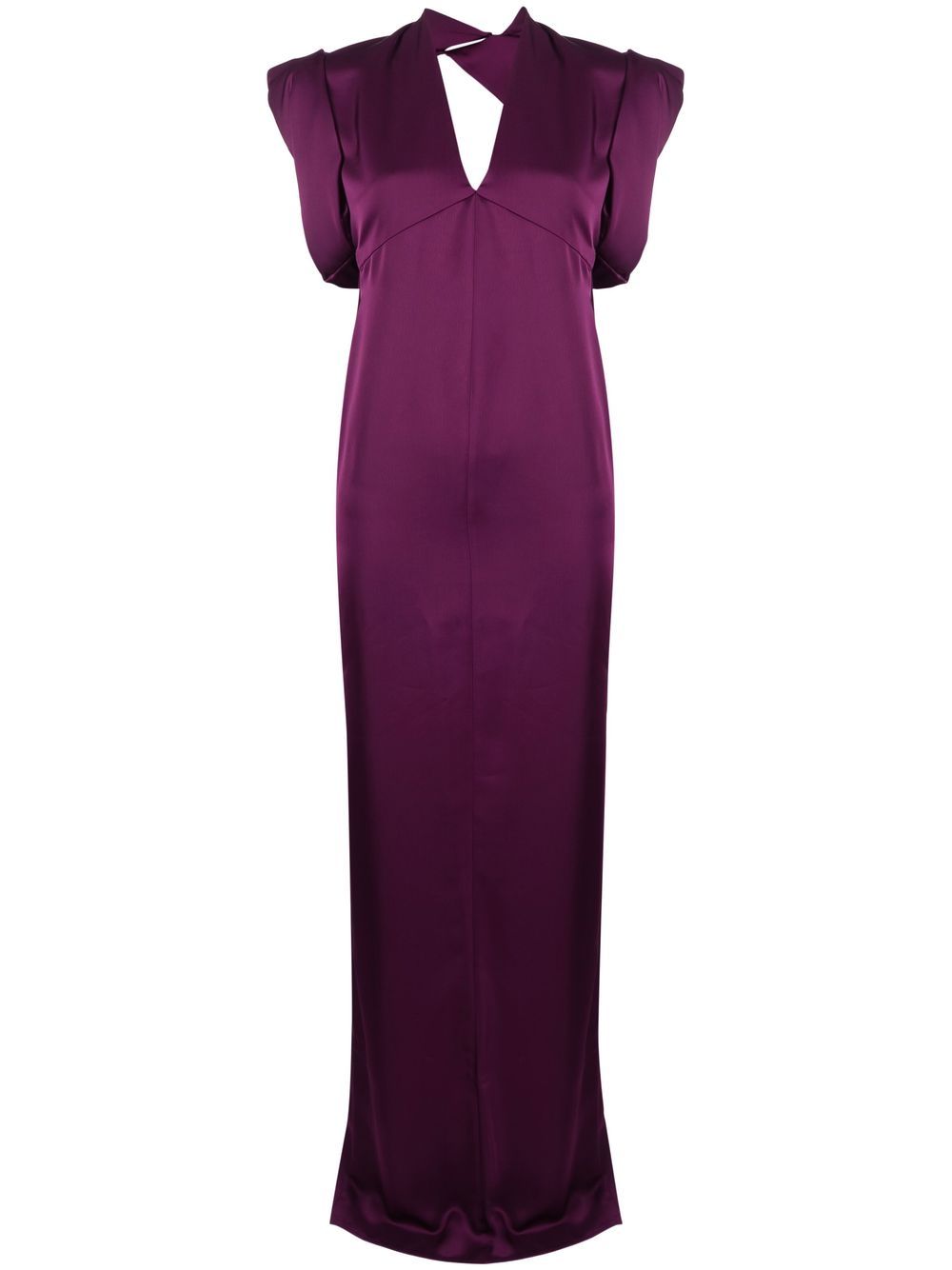 Kara V-neck dress - Purple