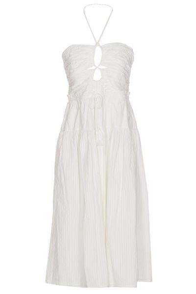 Ulla Johnson Ella Cut-Out Detailed Halterneck Midi Dress