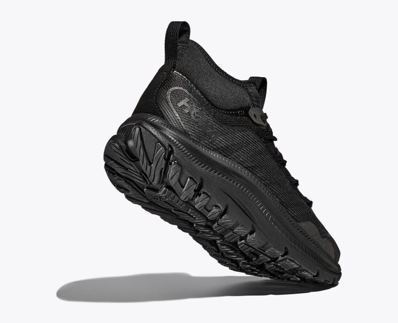 HOKA Men's Kawana Mid Shoes in Black/Carbon Black