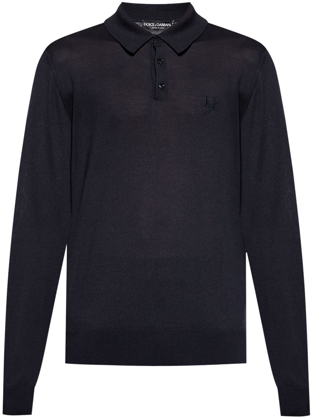 Silk polo shirt - Blue