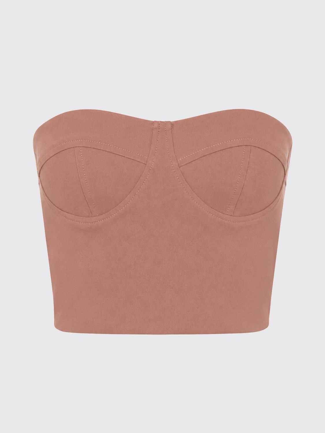 Stretch Jersey Bustier Top with Sweetheart Neckline
