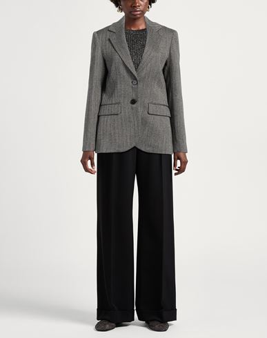 Woman Blazer Black Size 4 Polyester, Viscose, Elastane
