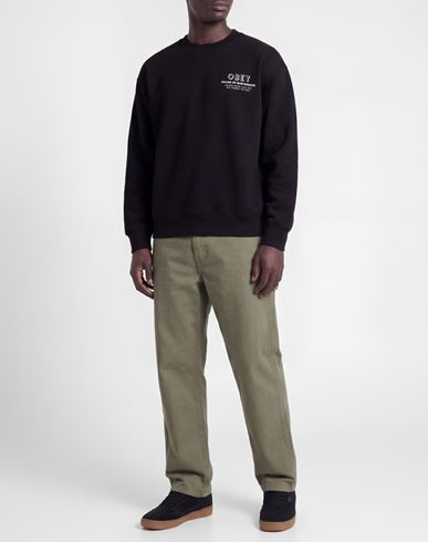 Man Sweatshirt Black Size L Cotton, Polyester