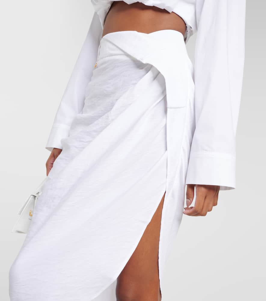 La Jupe Saudade draped midi skirt