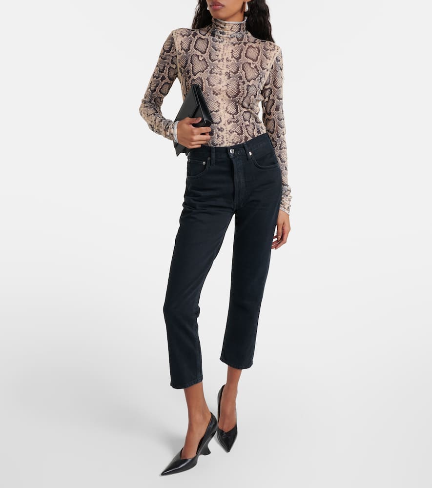 Riley Crop high-rise slim jeans