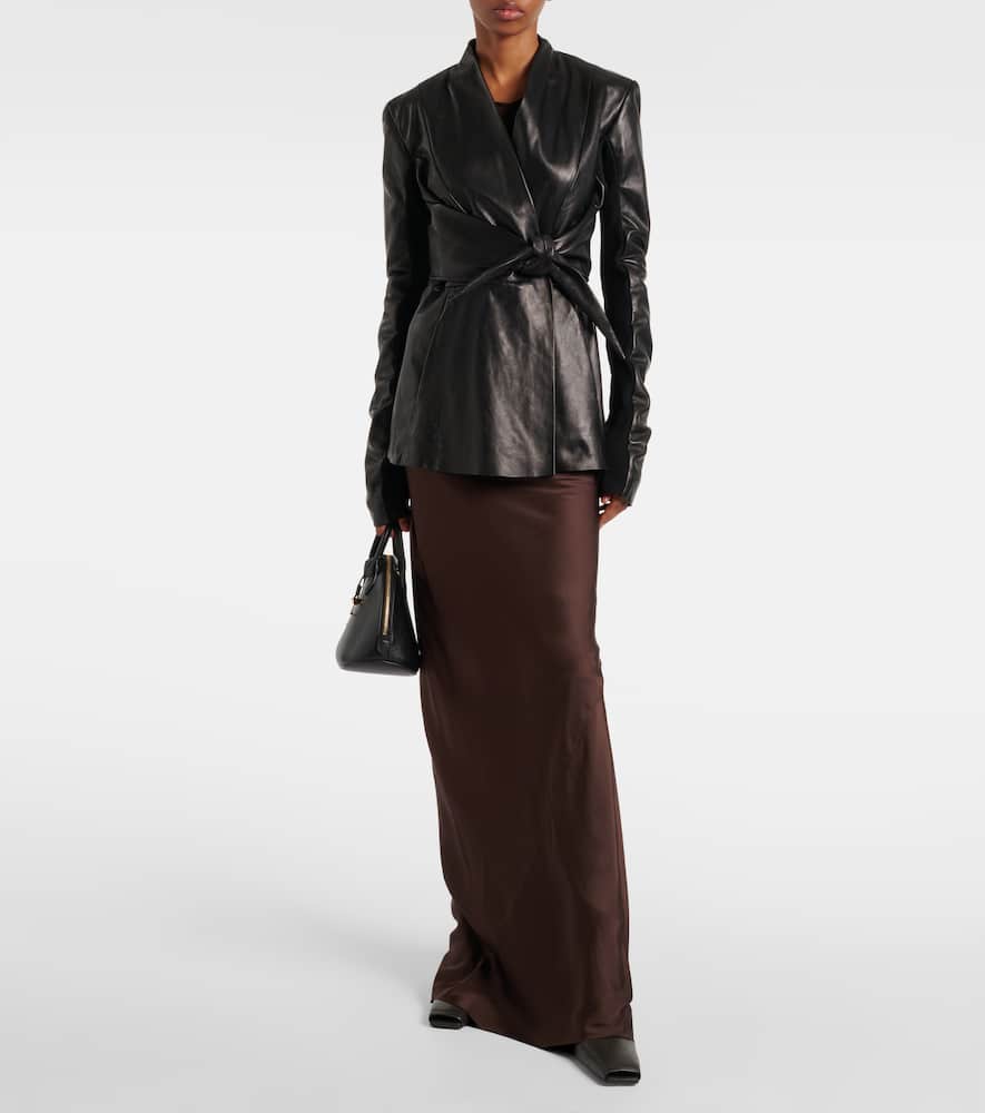 Satin maxi skirt