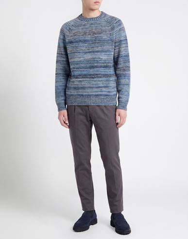 Man Sweater Blue Size L Virgin Wool