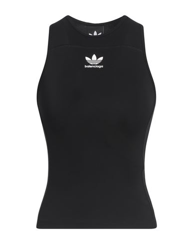 Woman Tank top Black Size 2 Viscose, Polyamide, Elastane