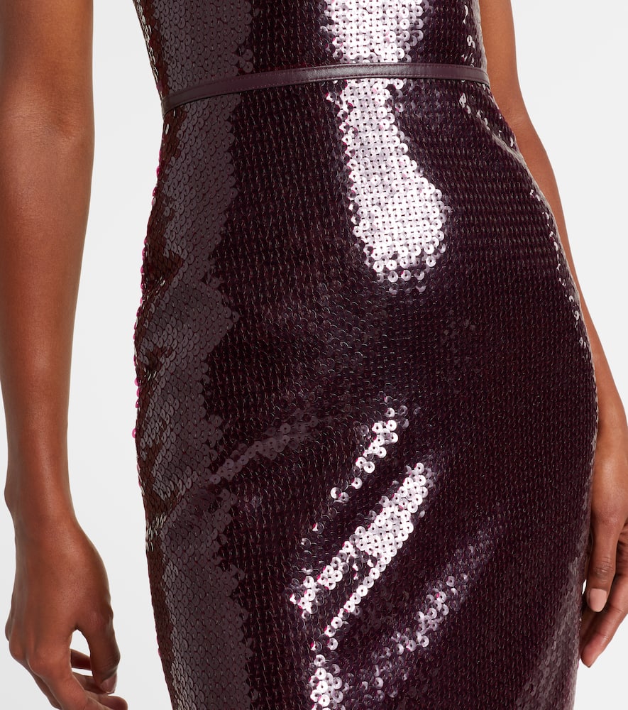 Embellished gathered gown