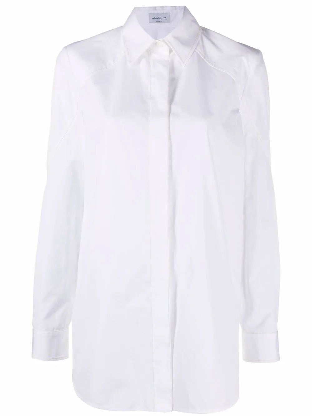 Cotton Poplin Blouse — White
