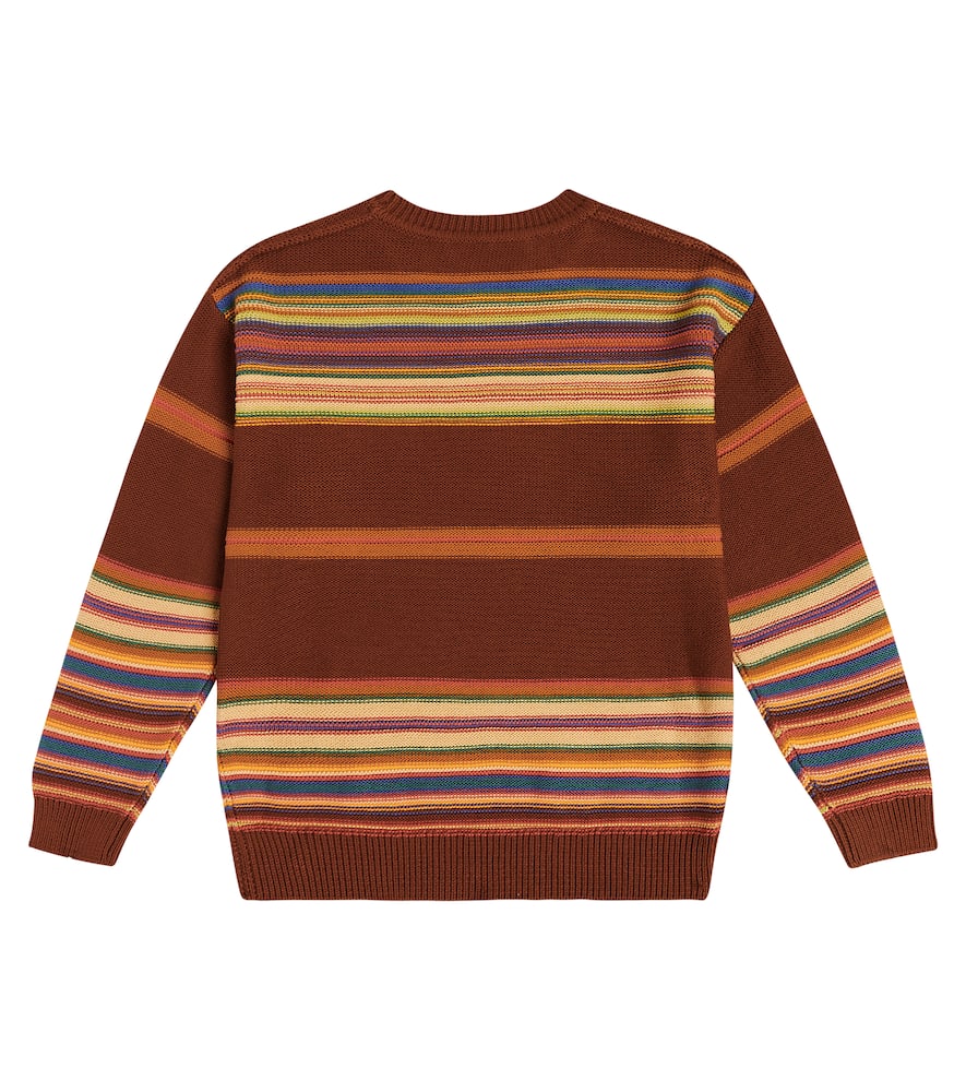 Acne Studios Kids Face Logo striped cotton sweater