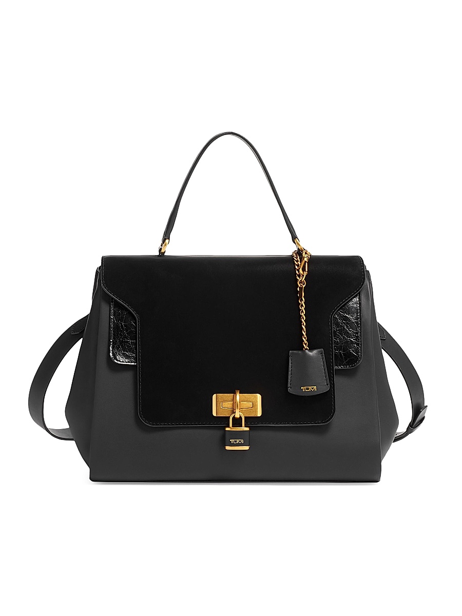 Men's Arona Textured Satchel - Black