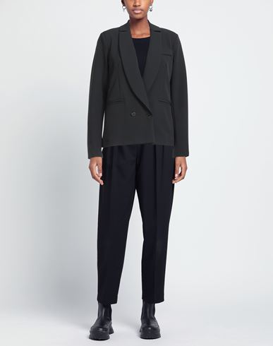 Woman Blazer Black Size 8 Polyester, Elastane