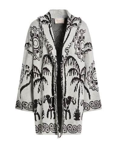 Woman Cardigan Light grey Size M Acrylic, Cotton
