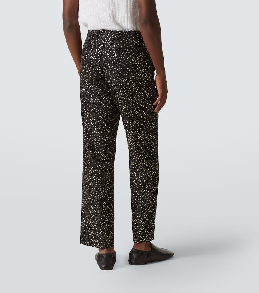 Glitter faille straight pants