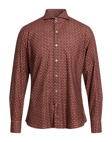 Man Shirt Chocolate brown Size 16 Cotton