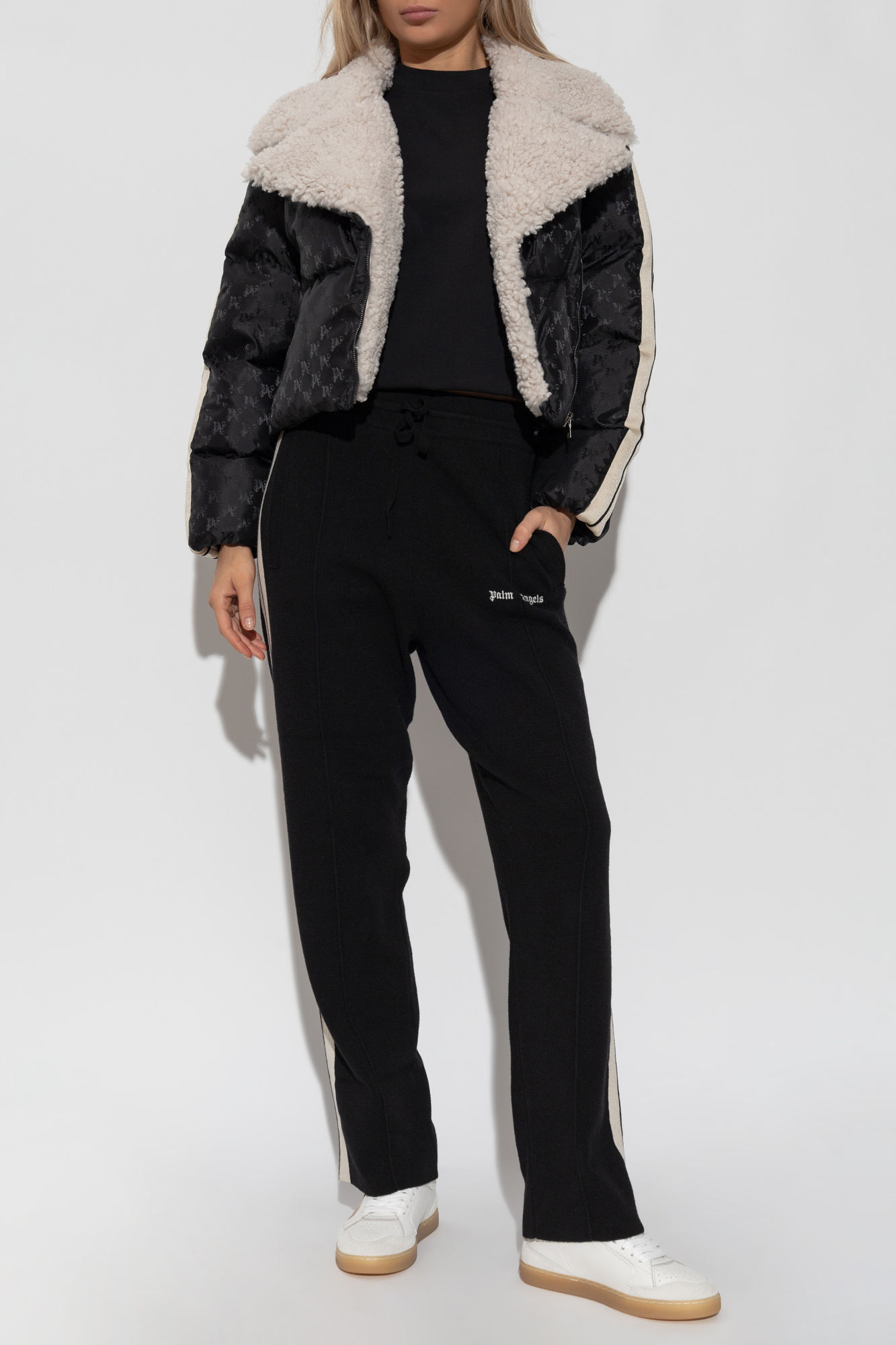 Short Jacket With Faux Fur, Women's, Black