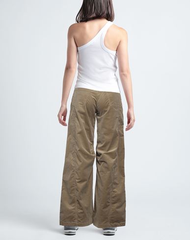Act N°1 Woman Pants Military green Size M Cotton