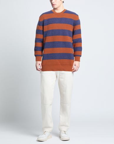 Man Sweater Rust Size 40 Merino Wool, Alpaca wool, Polyamide