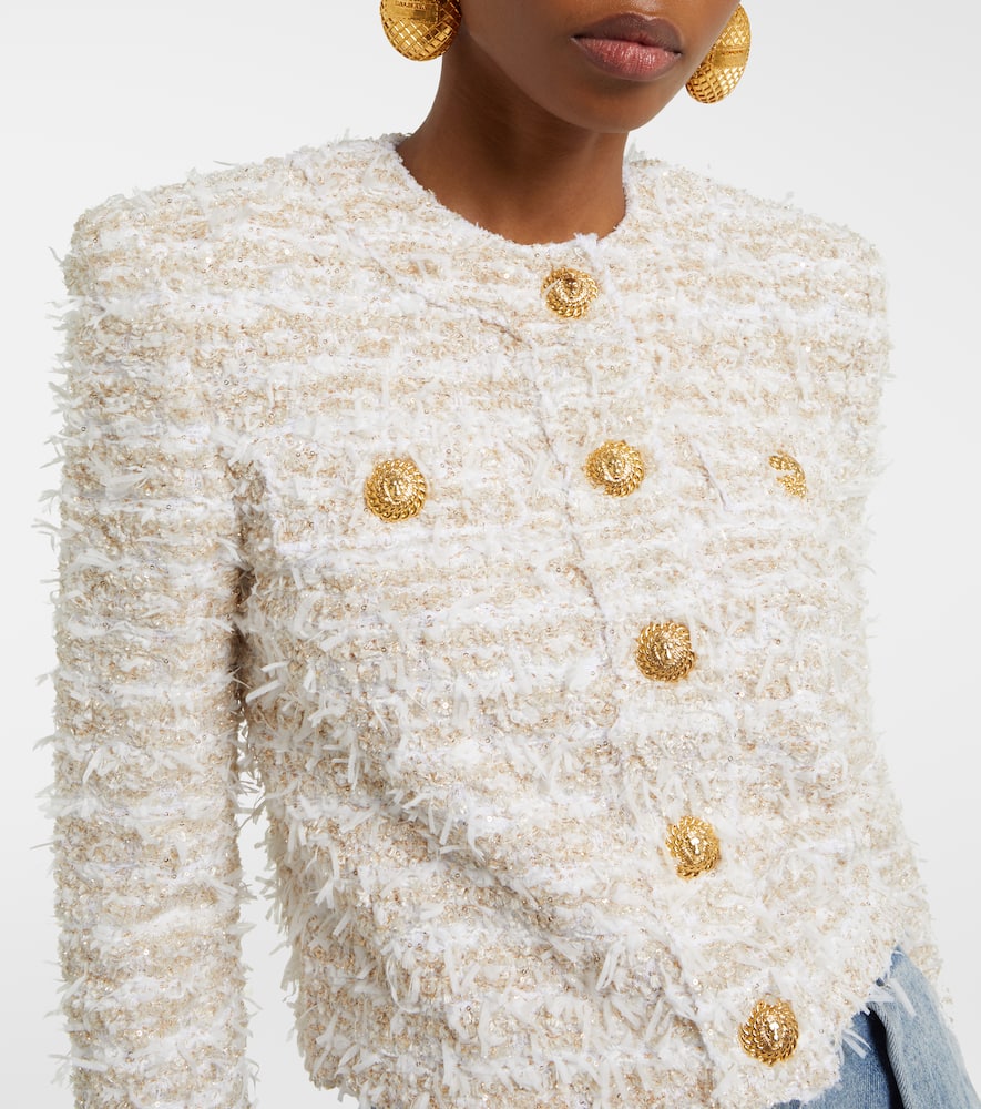 Cropped tweed jacket