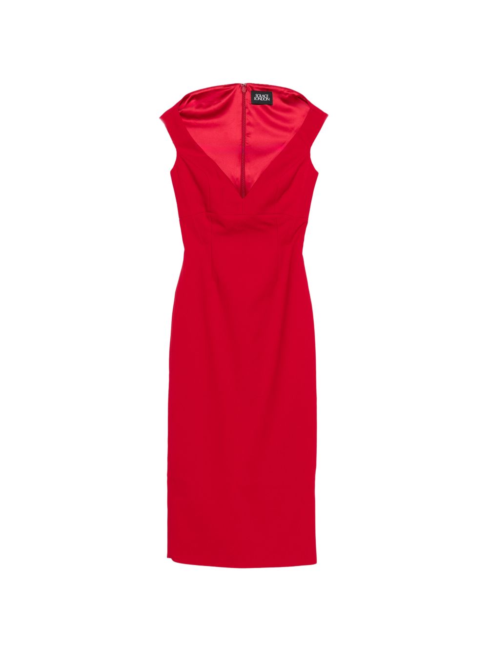 V-neck sleeveless Monica midi dress