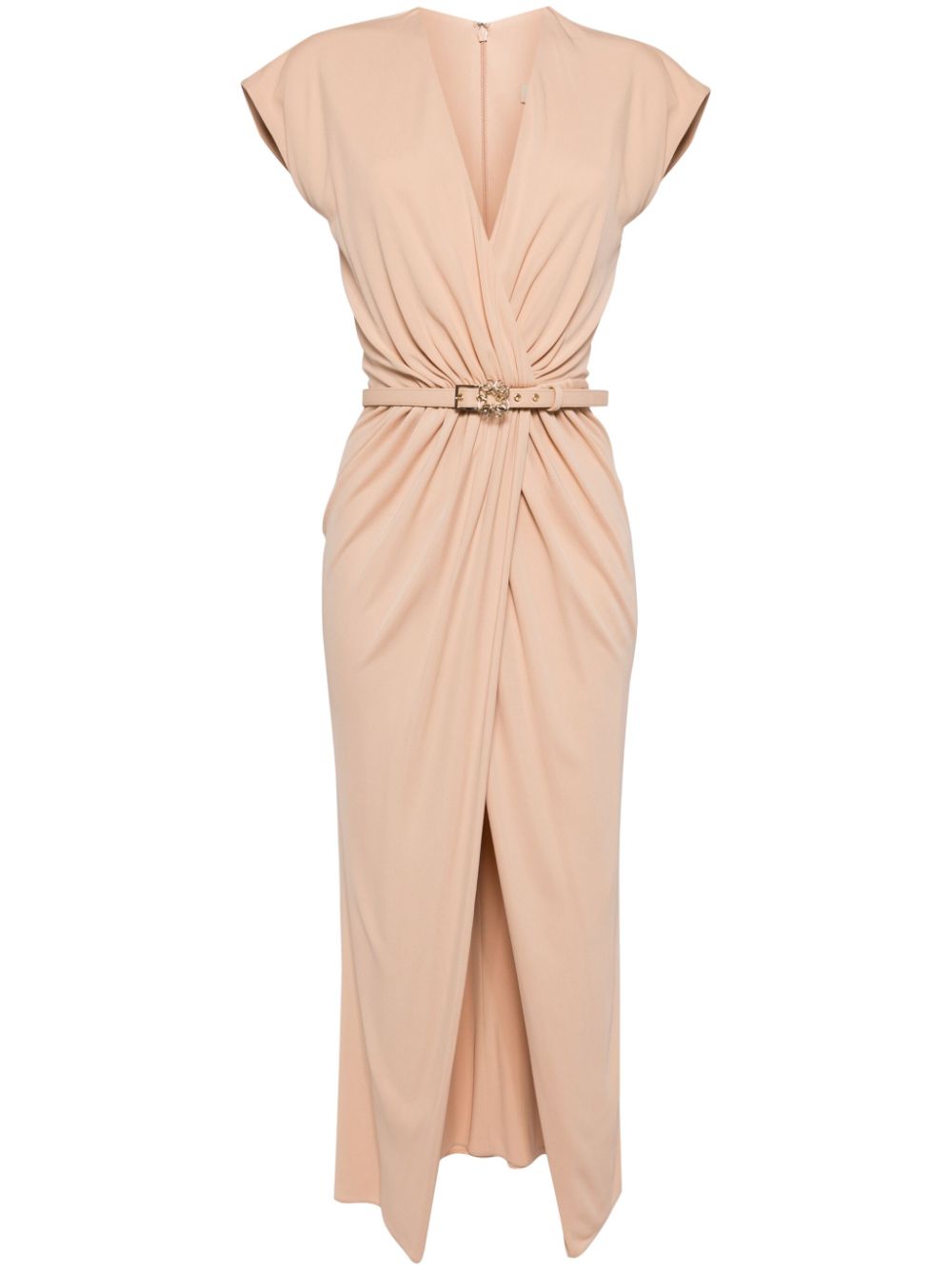Draped midi dress - Neutrals