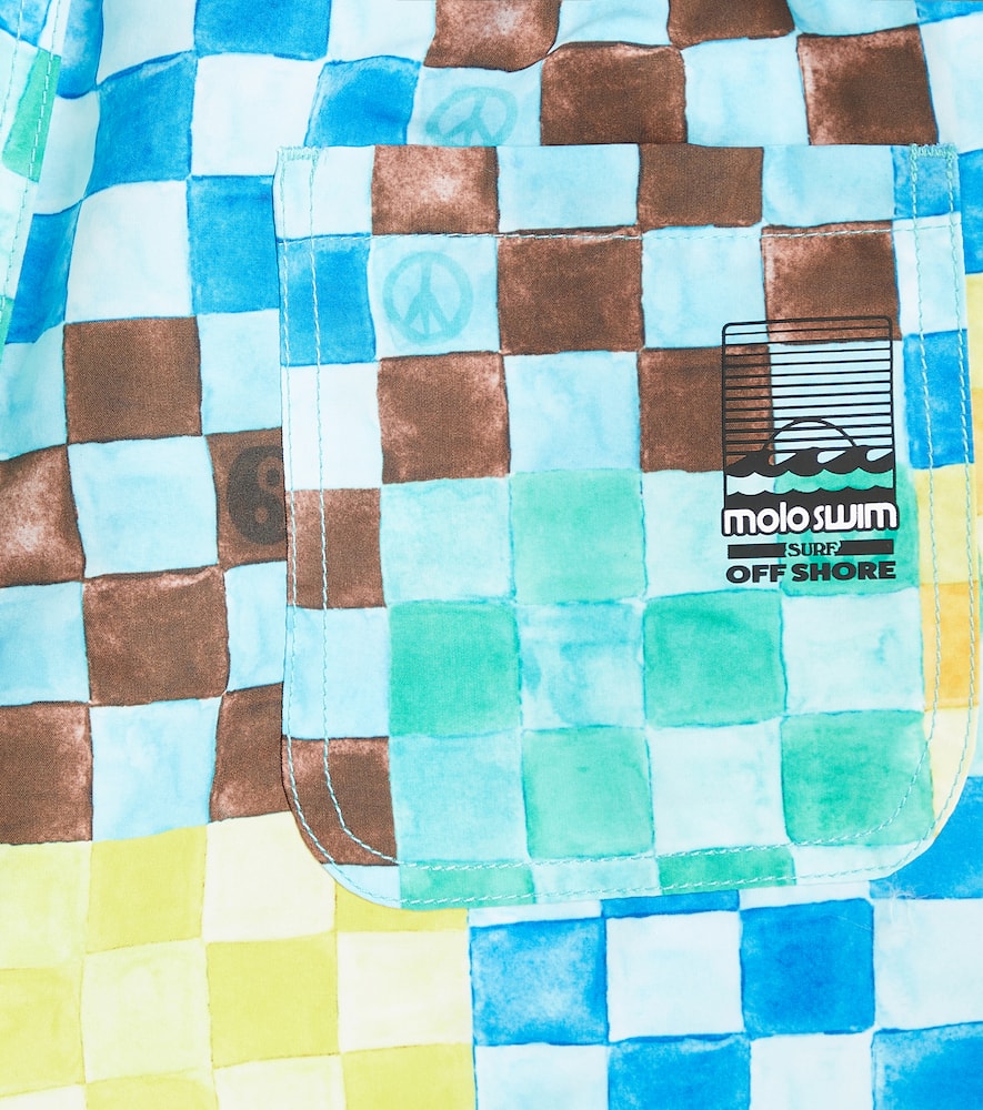 Molo Nilson checked swim trunks