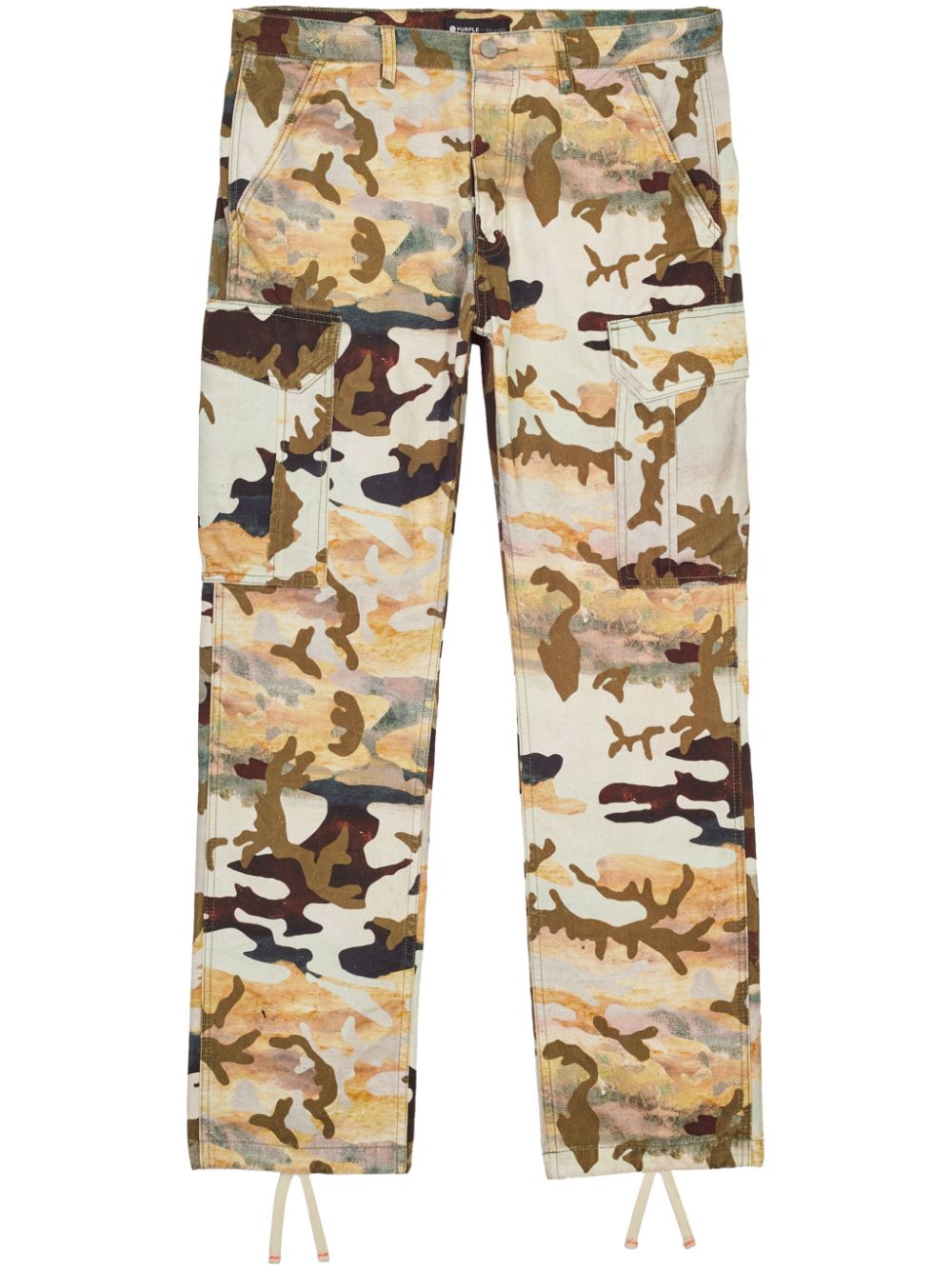 Impressionist Camo cargo trousers - White