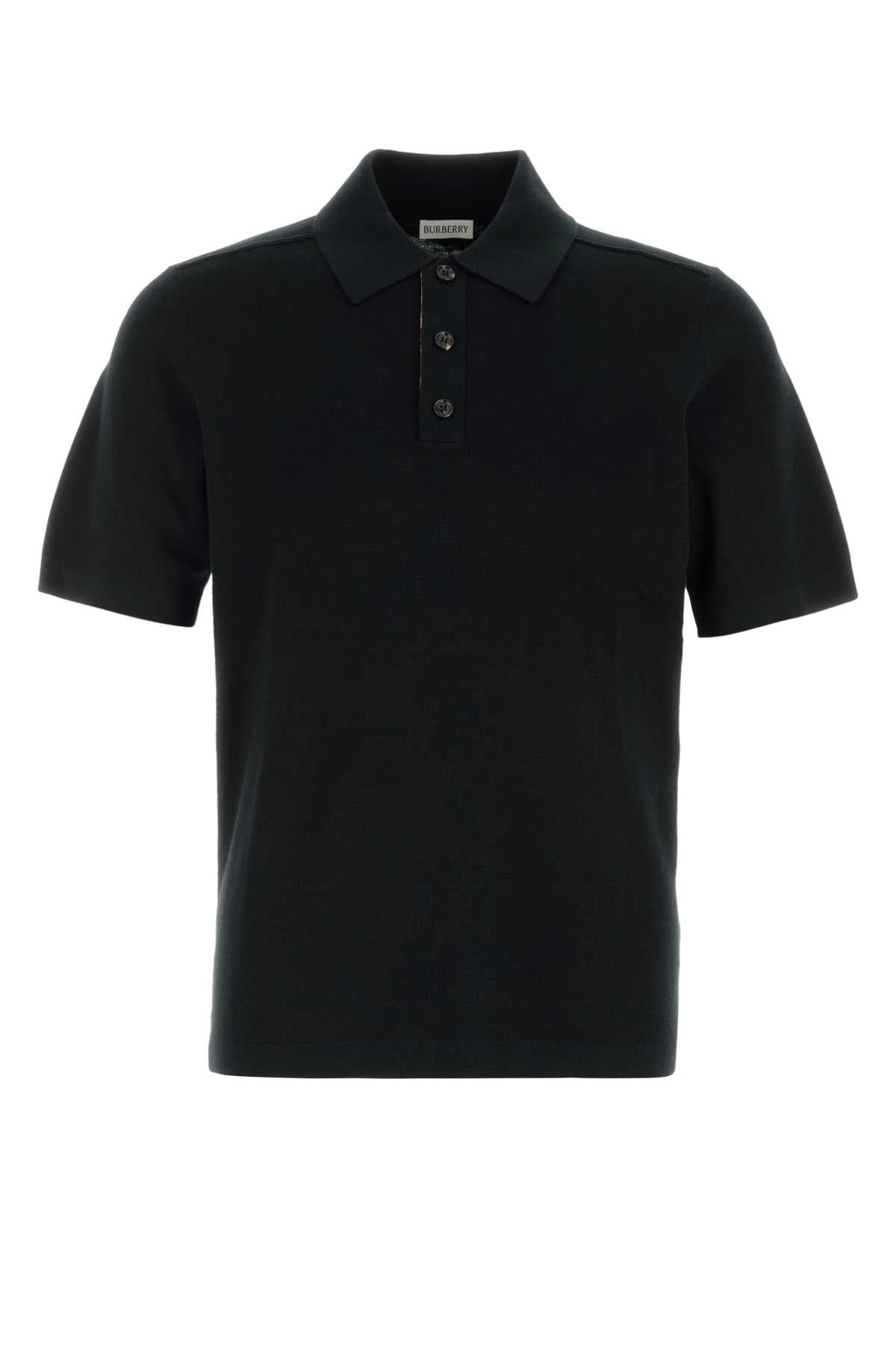 Wool Polo Shirt — Black