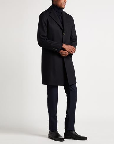 Man Coat Black Size 40 Wool, Polyester, Polyamide, Cashmere