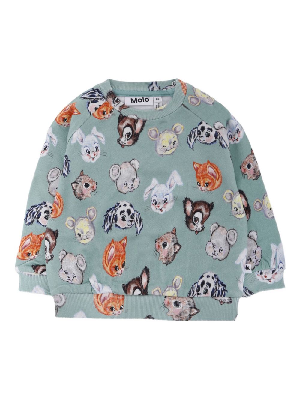 Disc animal-print sweatshirt - Blue
